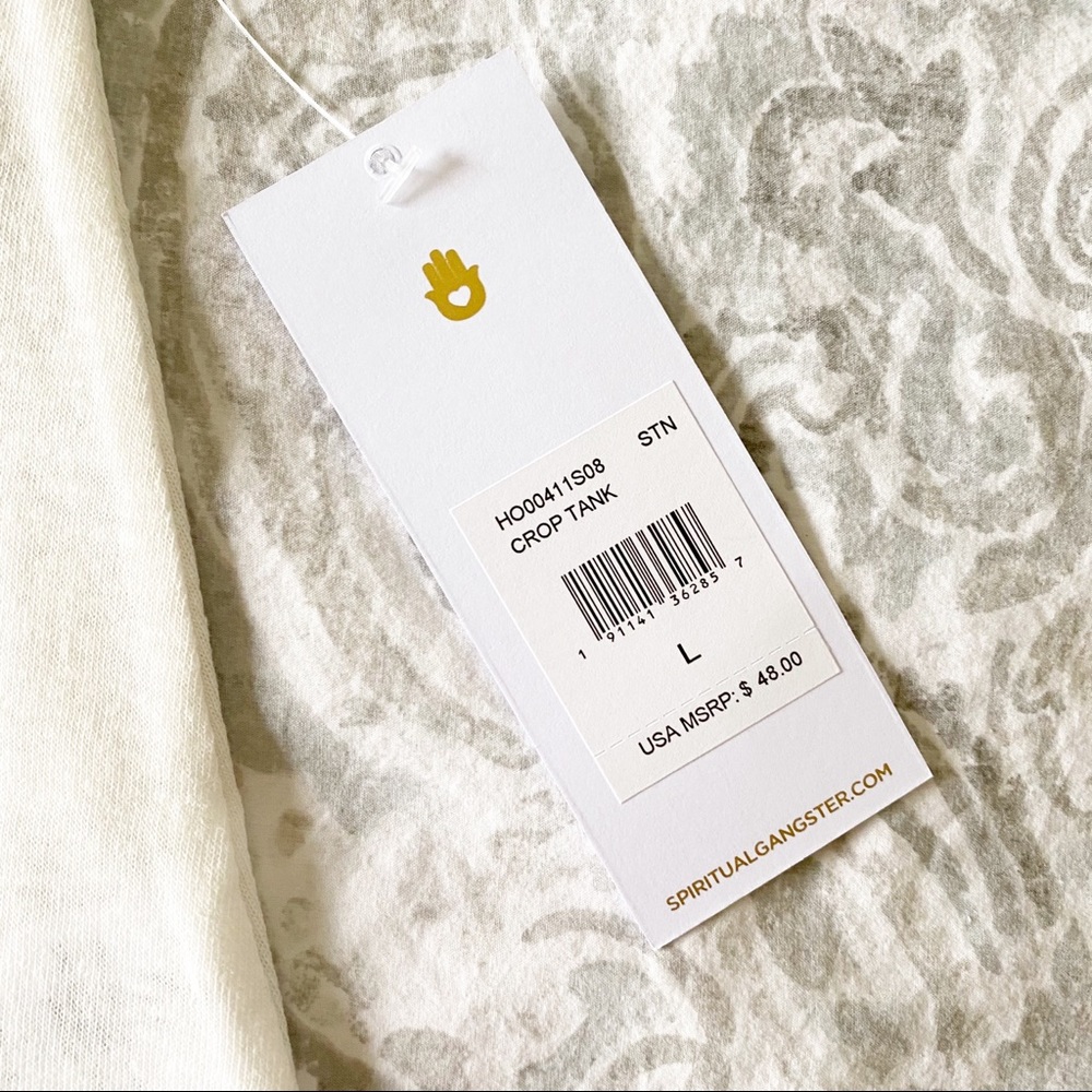 SPIRITUAL GANGSTER Love Crop Tank Top NWT - Picture 4 of 9